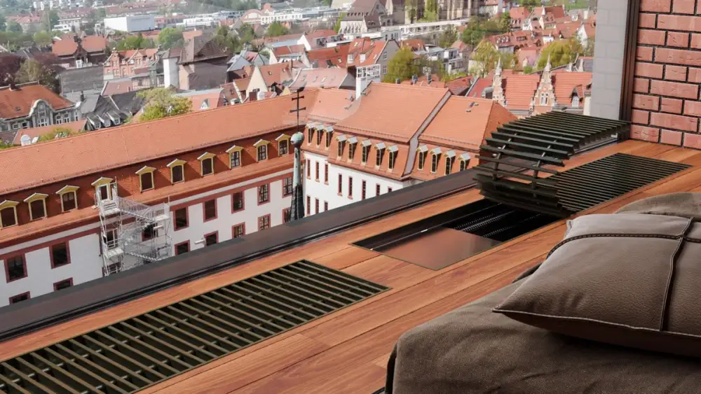 Cross-flow fan application for trench heating