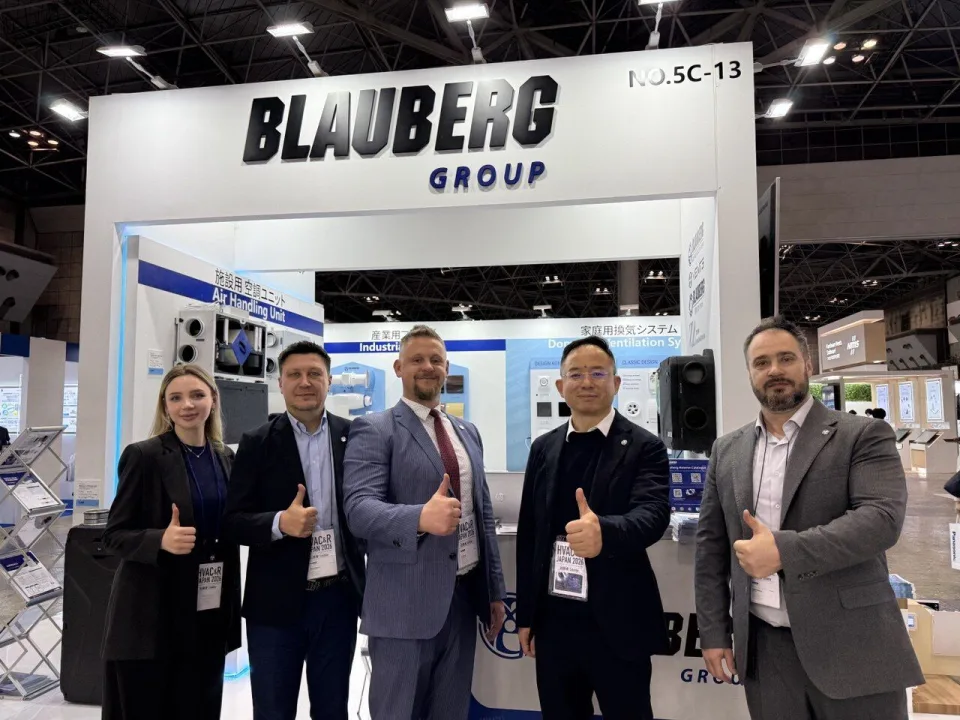 page-1-1 Blauberg Group team at an international exhibition