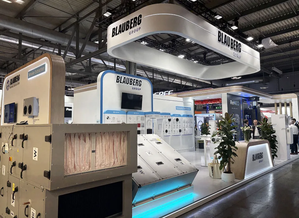 page-1-1 Blauberg Group ventilation-product stand at an international exhibition