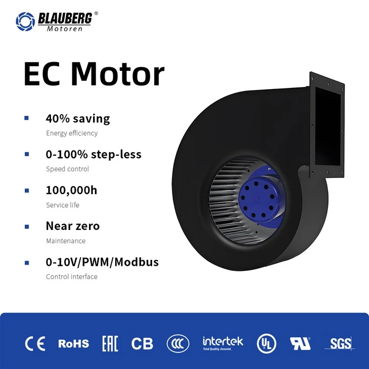 Blauberg SY-F180E-EC-05 180mm EC Single Inlet Centrifugal Blower factory