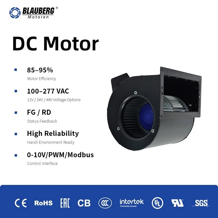 Blauberg DD-F146B-EC-N07 146mm DC Dual Inlet Centrifugal Blower factory