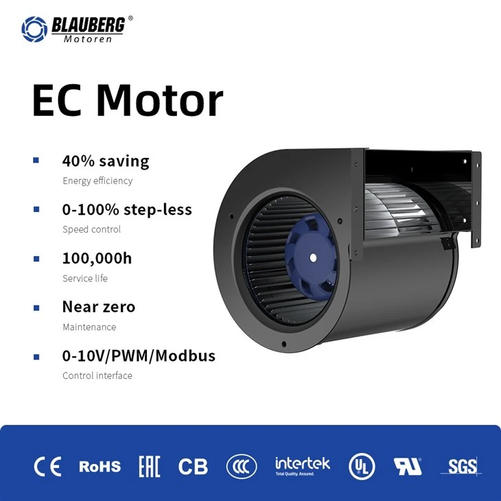 Blauberg DL-F120B-EC-00 120mm EC Dual Inlet Centrifugal Blower factory
