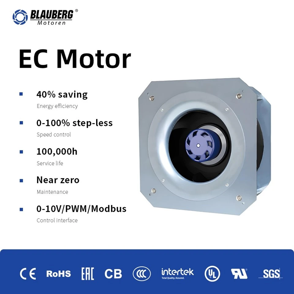 Blauberg GL-B175B-EC-M1 175mm EC Backward Curved Centrifugal Plug Fan factory