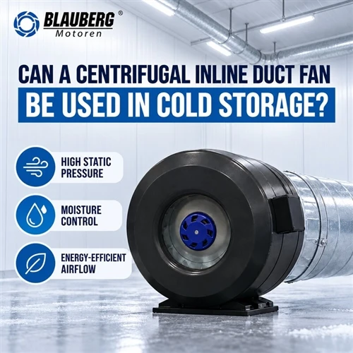 Can a Centrifugal Inline Duct Fan be used in a cold storage for ventilation?