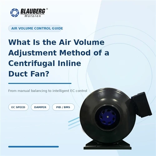 What is the air volume adjustment method of a Centrifugal Inline Duct Fan?
