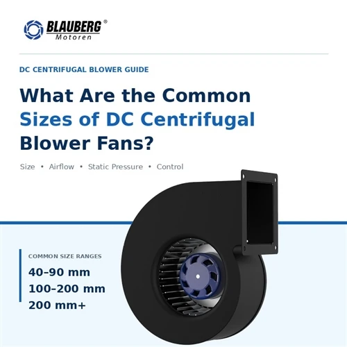 What are the common sizes of DC Centrifugal Blower Fans?