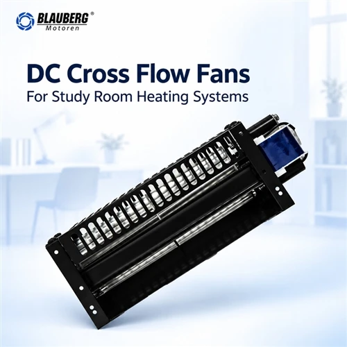 Can a DC Cross Flow Heating Fan be used in a study room?