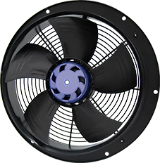 Axial fan with circular air guide grille