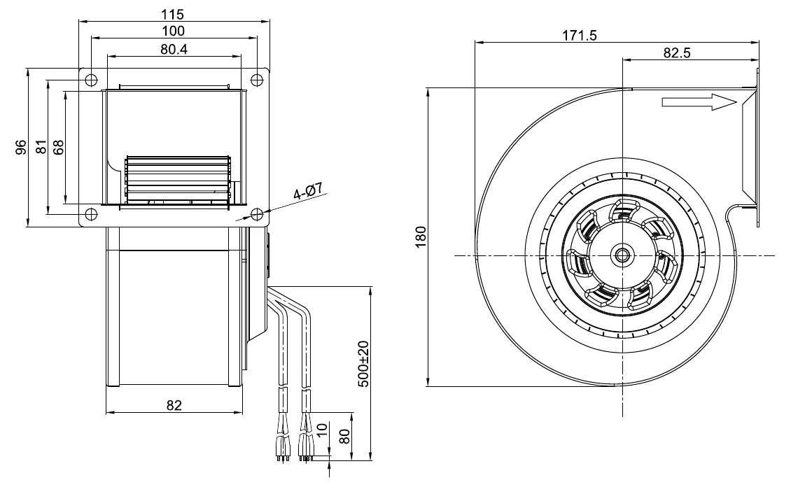 SC-F120B-EC-00 overall dimensions