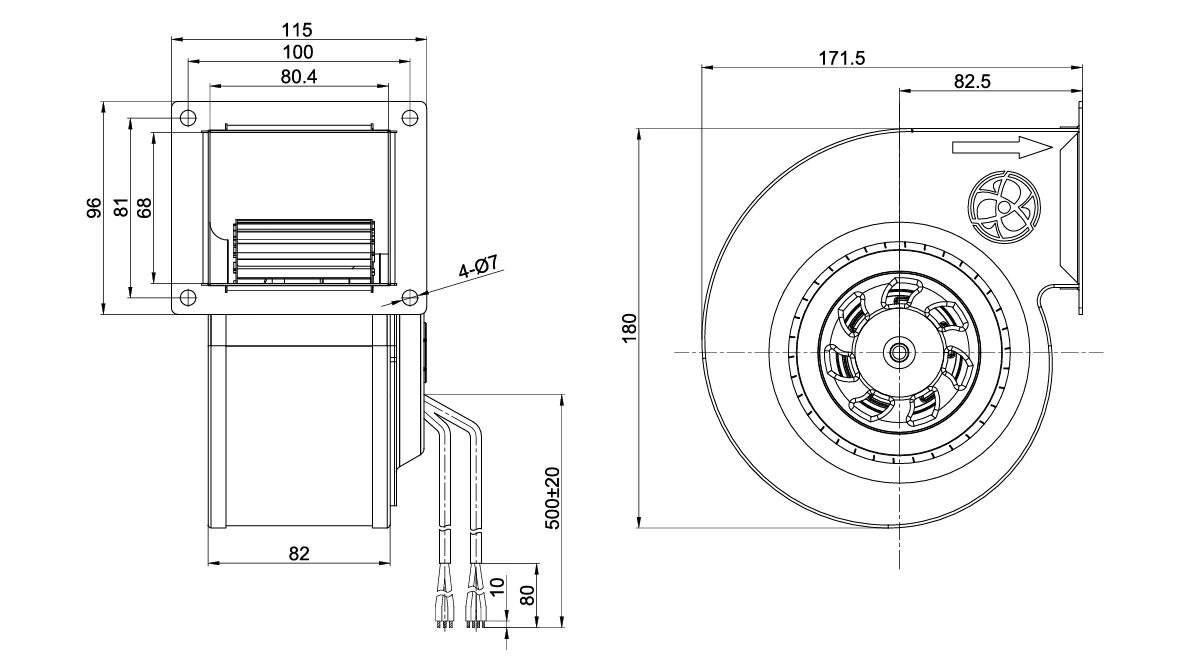 SC-F120B-EC-02 overall dimensions