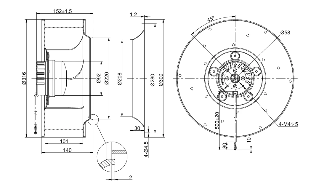 product-1-1 BE-B310D-EC-N07 overall dimensions