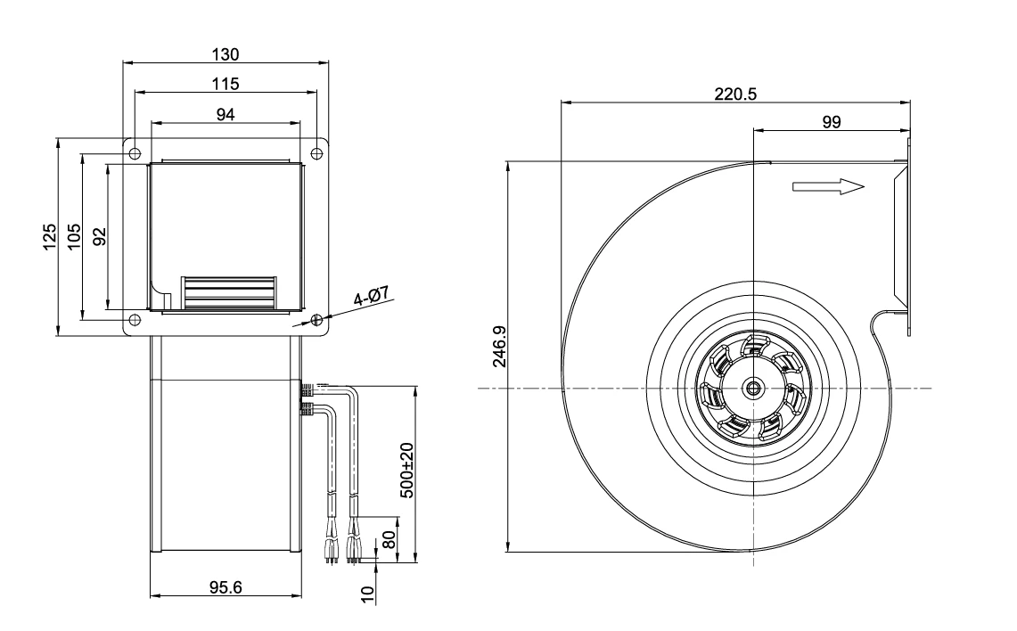 SL-F140B-EC-02 overall dimensions