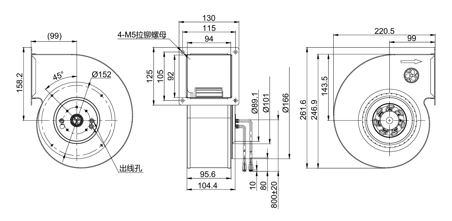 product-1-1 SW-F140C-EC-00 overall dimensions
