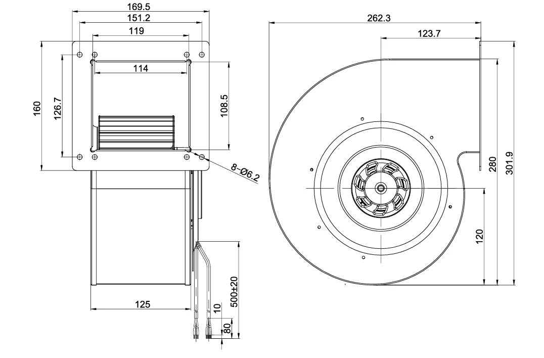 product-1-1 SL-F180A-EC-07 overall dimensions