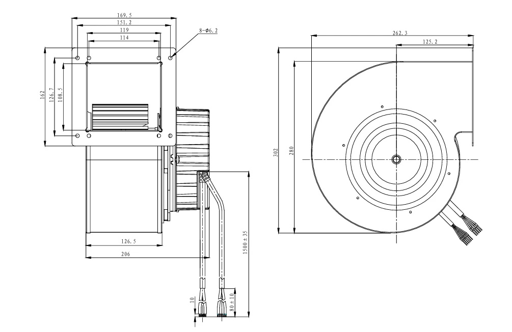 product-1-1 SY-F180E-EC-05 overall dimensions