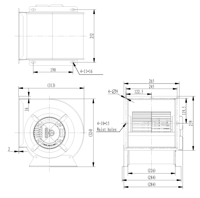 DL-F200E-EC-F05 Overall Dimensions