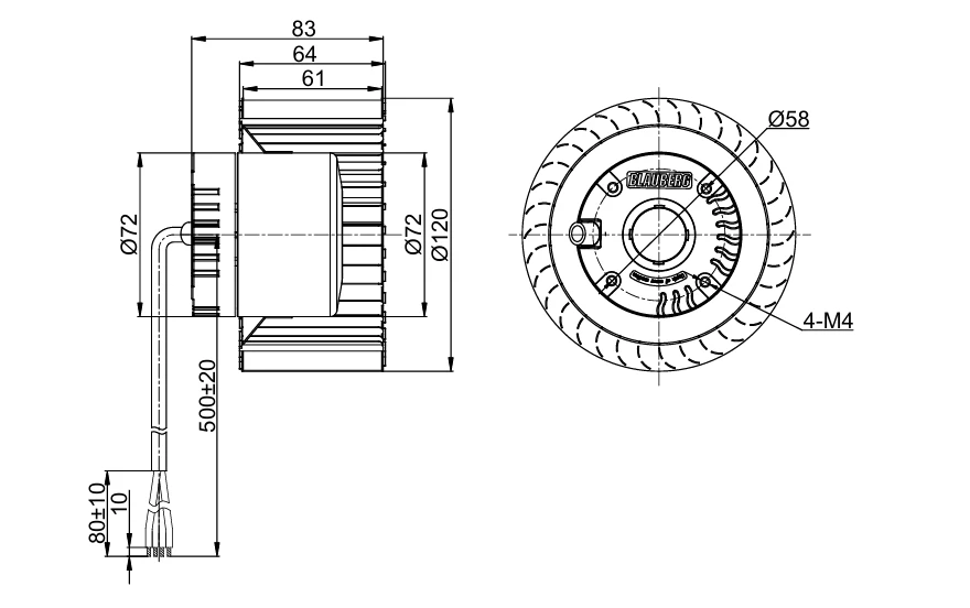 product-880-552 BD-F120B-EC-N02 overall dimensions