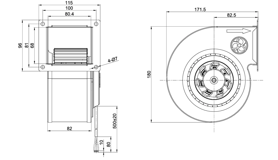 product-1070-617 SE-F120B-EC-00 overall dimensions