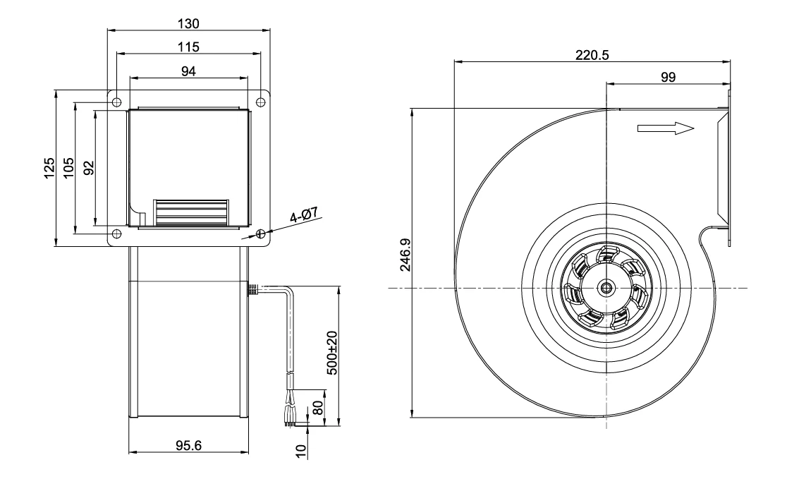 product-1070-651 SD-F140B-EC-00 overall dimensions