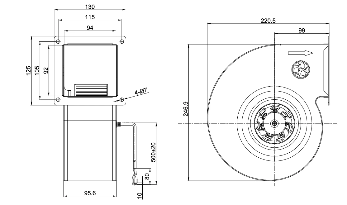 product-1070-632 SD-F140C-EC-00 overall dimensions