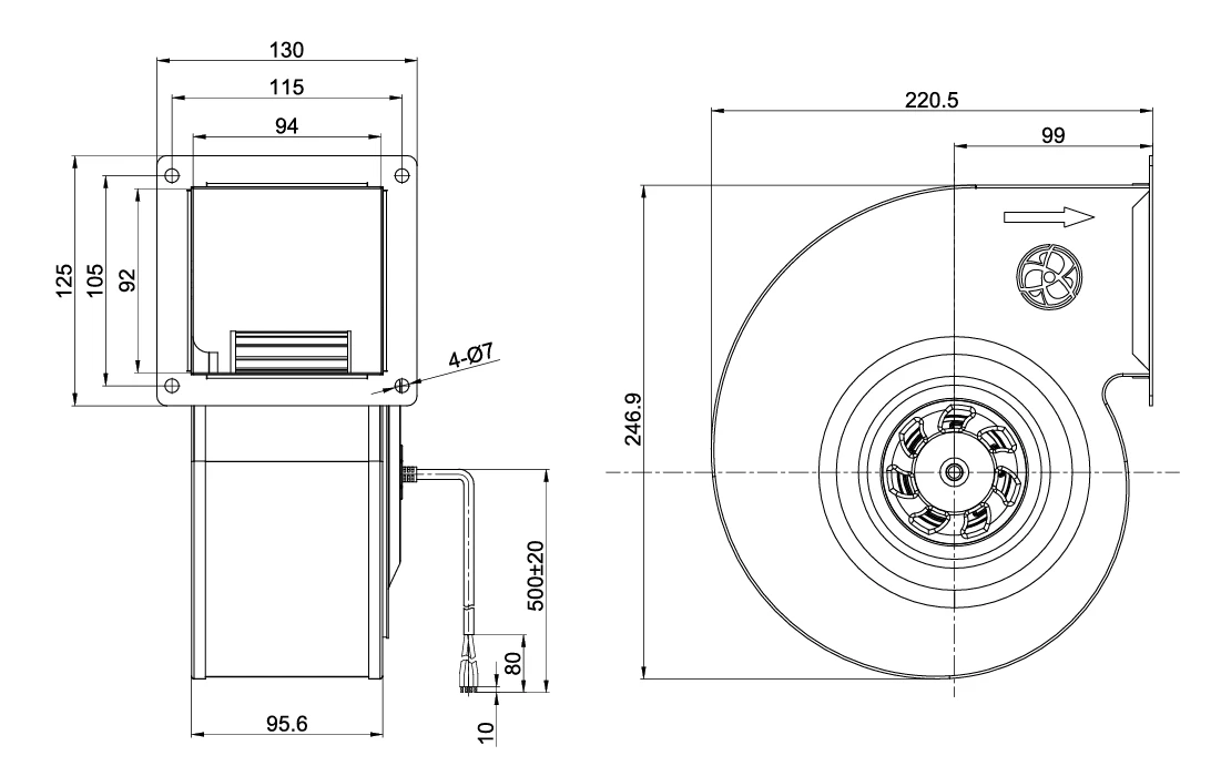 SE-F140C-EC-00 overall dimensions