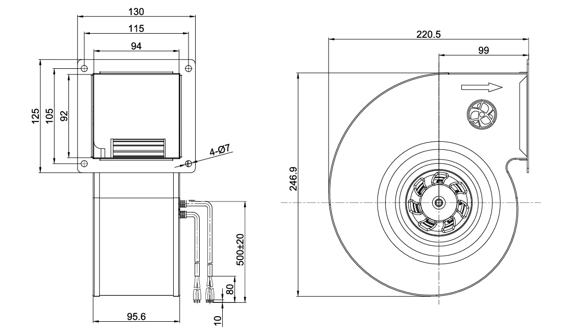 product-1070-636 SN-F140C-EC-00 overall dimensions