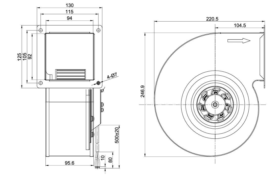 product-1070-688 SD-F160B-EC-01 overall dimensions