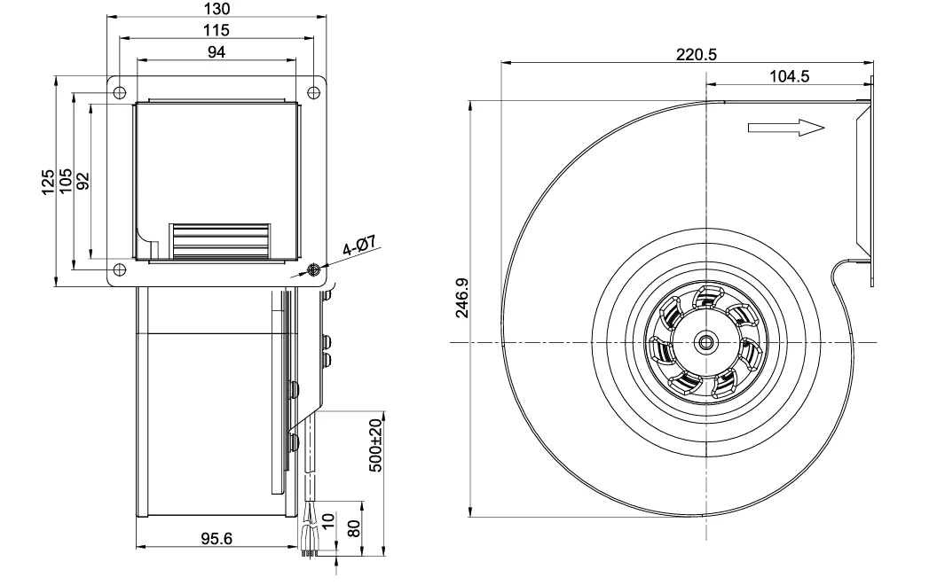 product-1065-660 SD-F160C-EC-00 overall dimensions