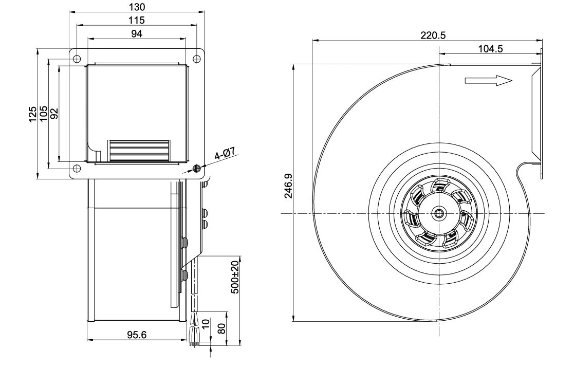 product-1070-684 SN-F160B-EC-01 overall dimensions
