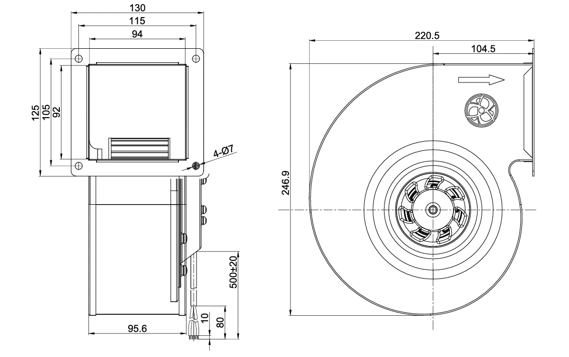 product-1070-671 SN-F160C-EC-00 overall dimensions