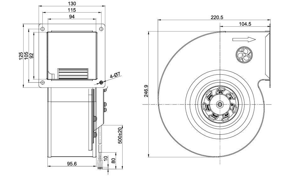 product-926-567 SN-F160C-EC-01 overall dimensions