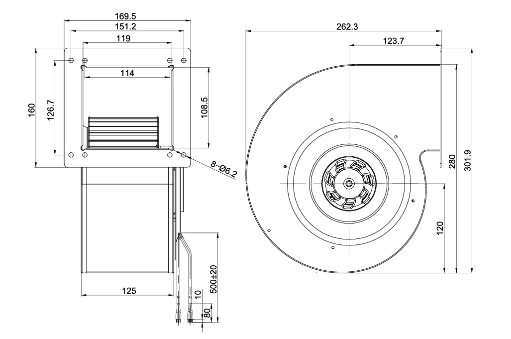 product-1027-681 SN-F180A-EC-01 overall dimensions