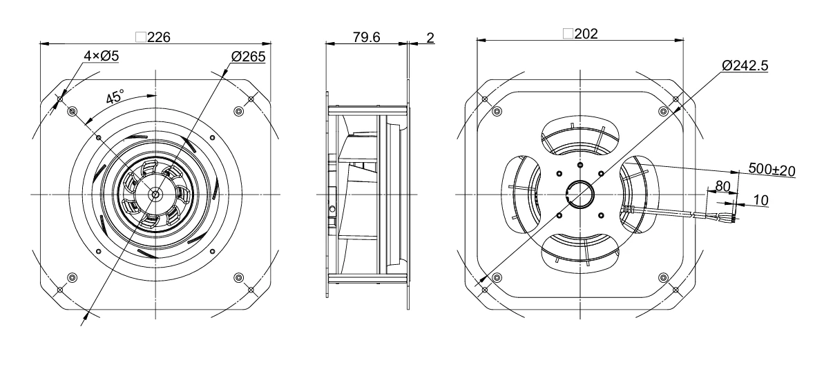 product-1-1 GD-B175B-EC-M0 overall dimensions