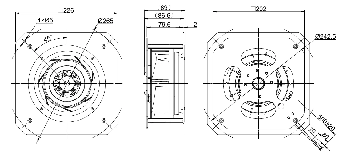 product-1-1 GD-B175B-EC-M3 overall dimensions