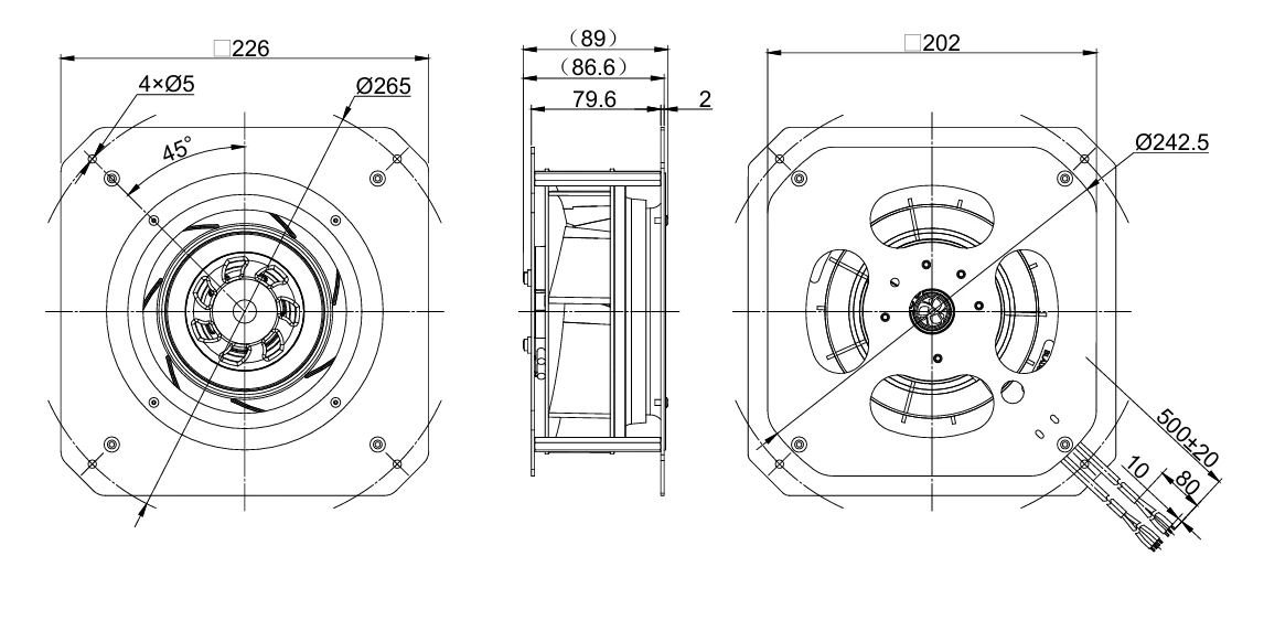 product-1-1 GN-B190B-EC-M1 overall dimensions
