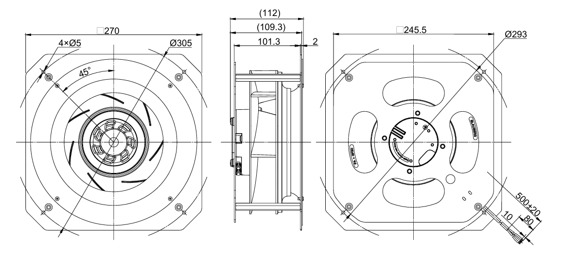 product-1-1 GE-B220C-EC-M1 overall dimensions
