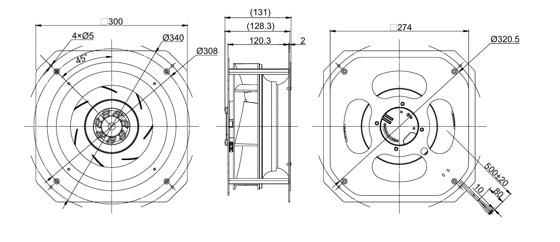 product-1-1 GD-B250B-EC-M1 overall dimensions