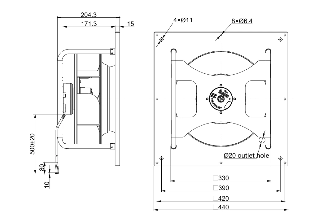 product-1-1 GD-B310C-EC-01 overall dimensions