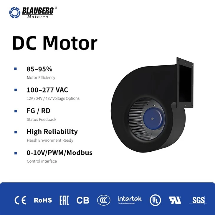 Blauberg SD-F180A-EC-N07 180mm DC Single Inlet Centrifugal Blower factory